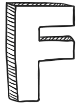 The letter "F",
                      placed as an ornamental drop cap. First letter in
                      the first word--"For"